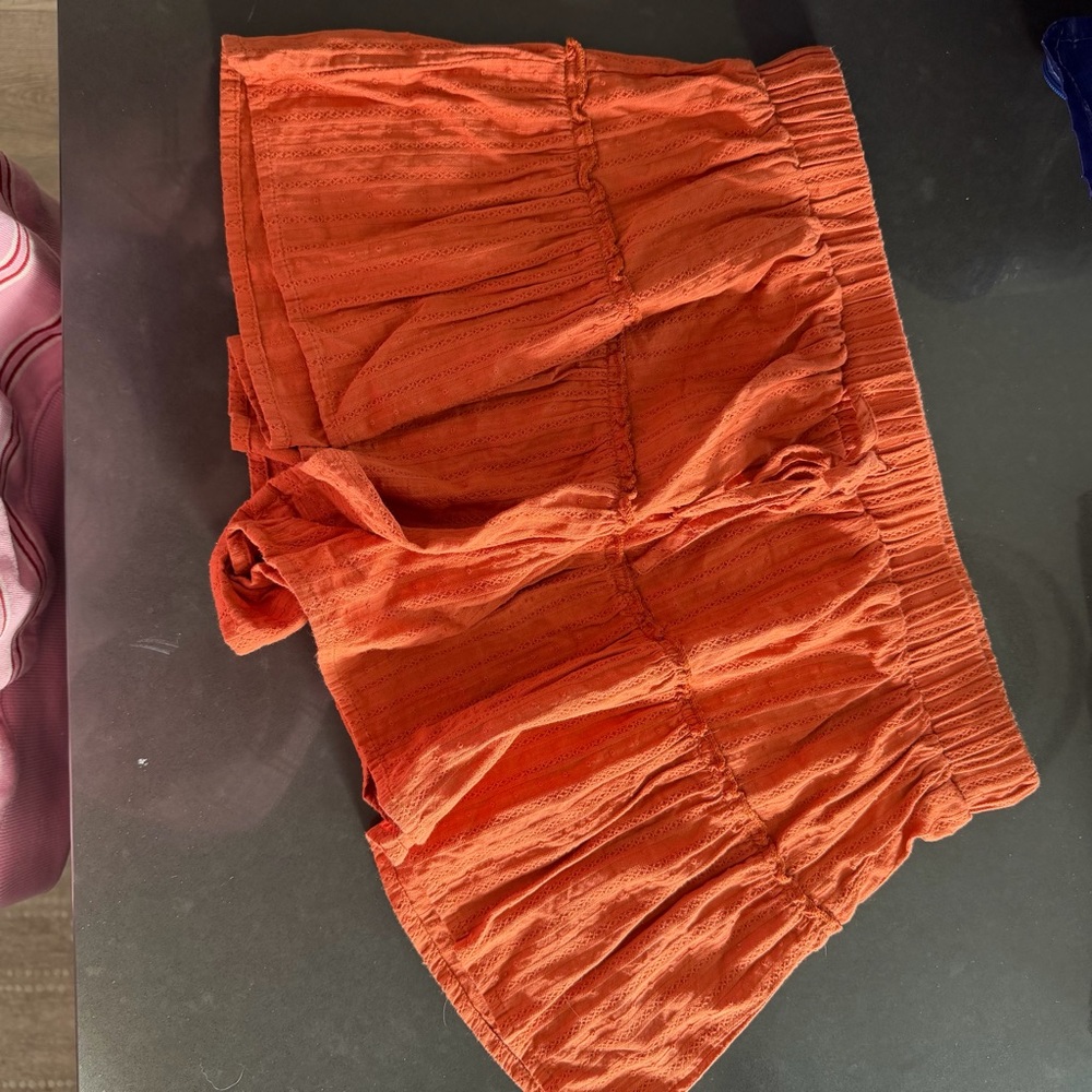 SHEIN Rust Elastic Waist Shorts